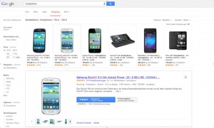 Google Shopping Beispielbild